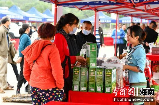 游客在消费扶贫大集市上选购商品。凌楠 摄