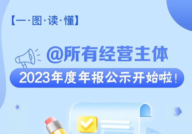 @所有经营主体，2023年度年报公示开始啦